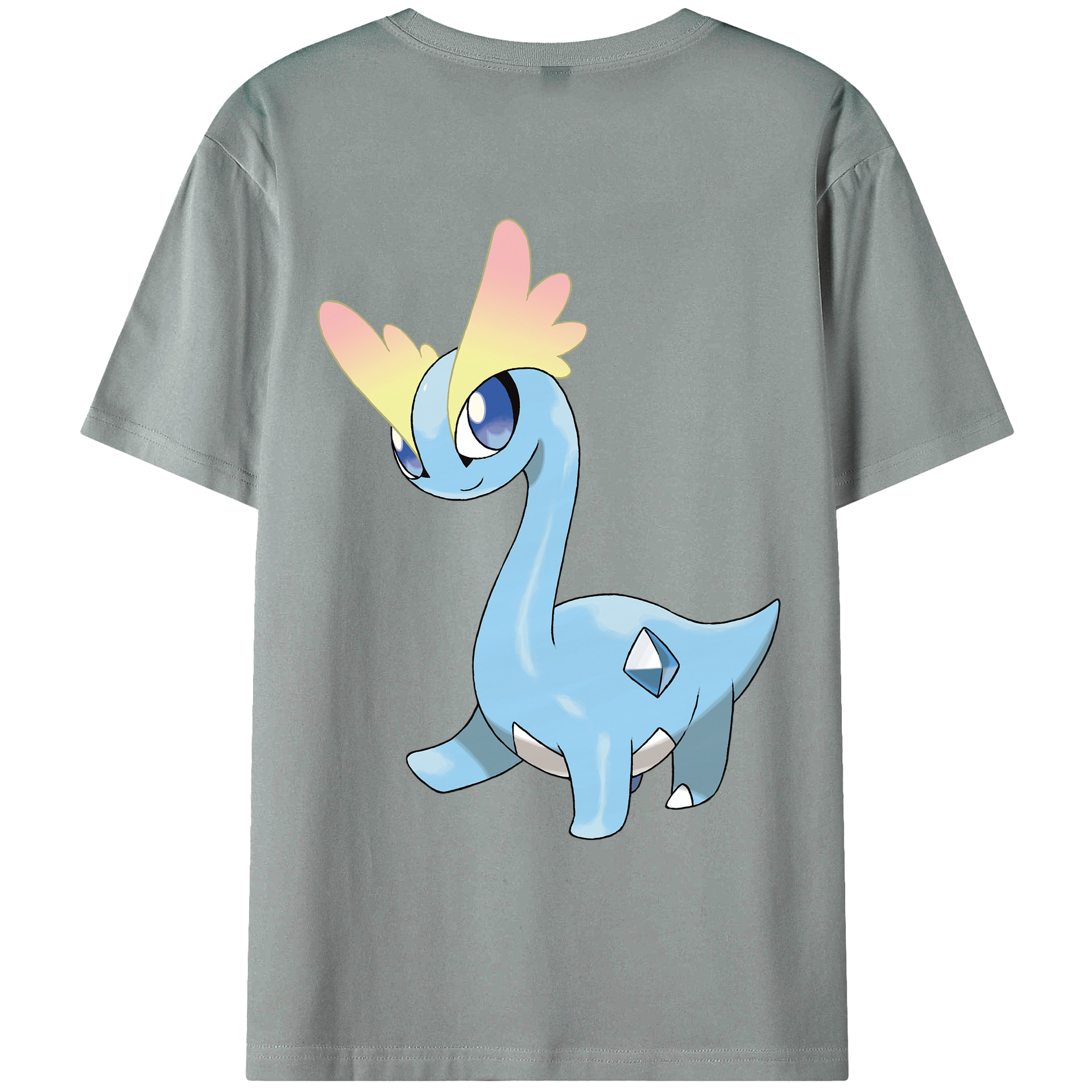 （画像用） ポケットモンスター Pokémon 綿100％ メンズ半袖Tシャツ（バックプリント） 通気性